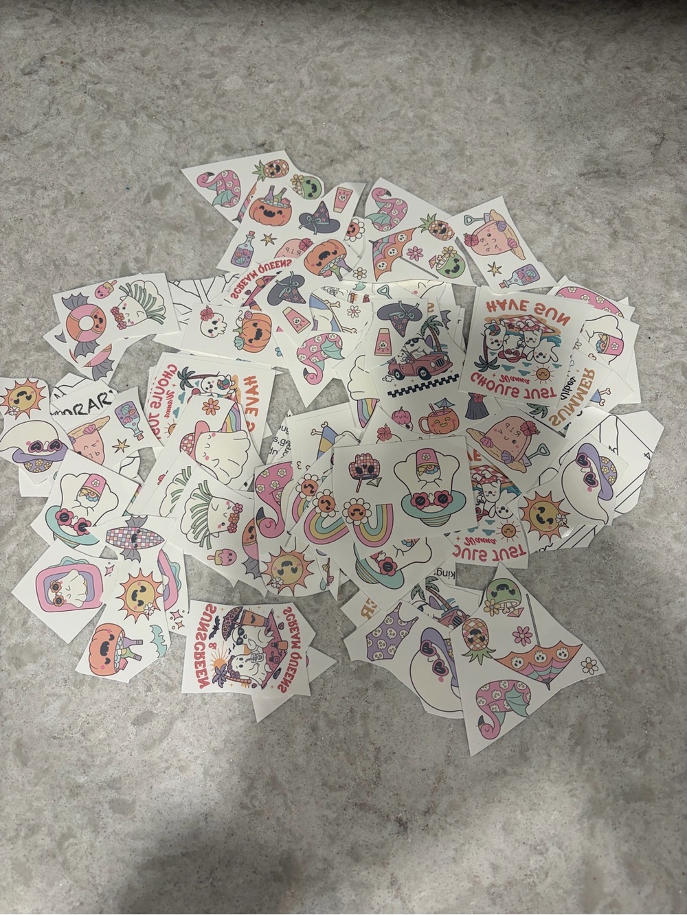 Summerween Temporary Tattoos – Cute Halloween Summer Tattoo Lot